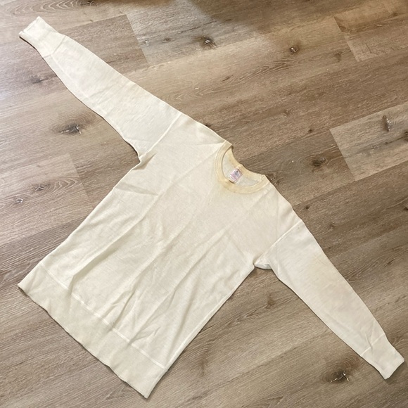 Vintage Shepherd Pure Wool Thermal Undershirt Sweater 1940s WW2 Size 38.5 / S/M - Picture 9 of 13